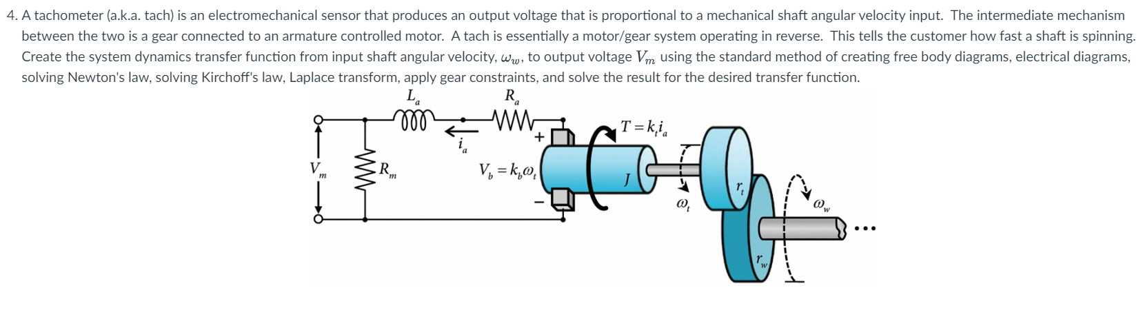 A tachometer ( a . k . a . tach ) is an