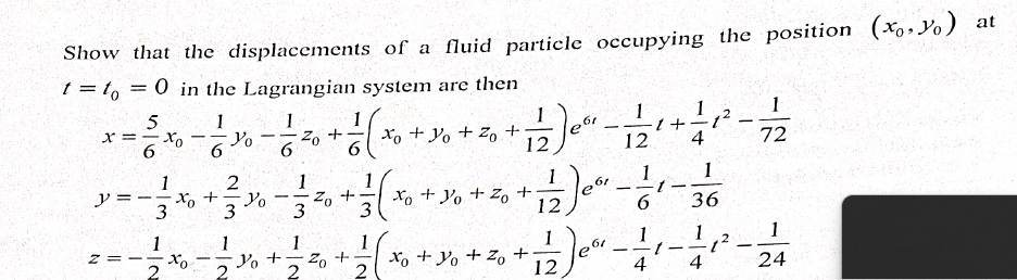 i need you to prove dude The velocity components