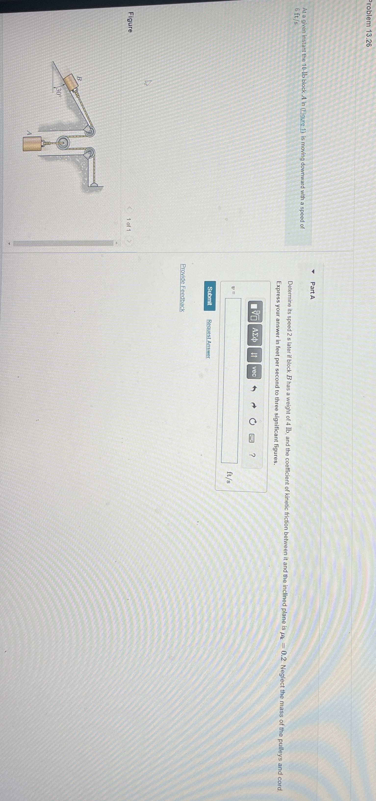 roblem 1 3 . 2 6 At a given instant the 1 0 - lb