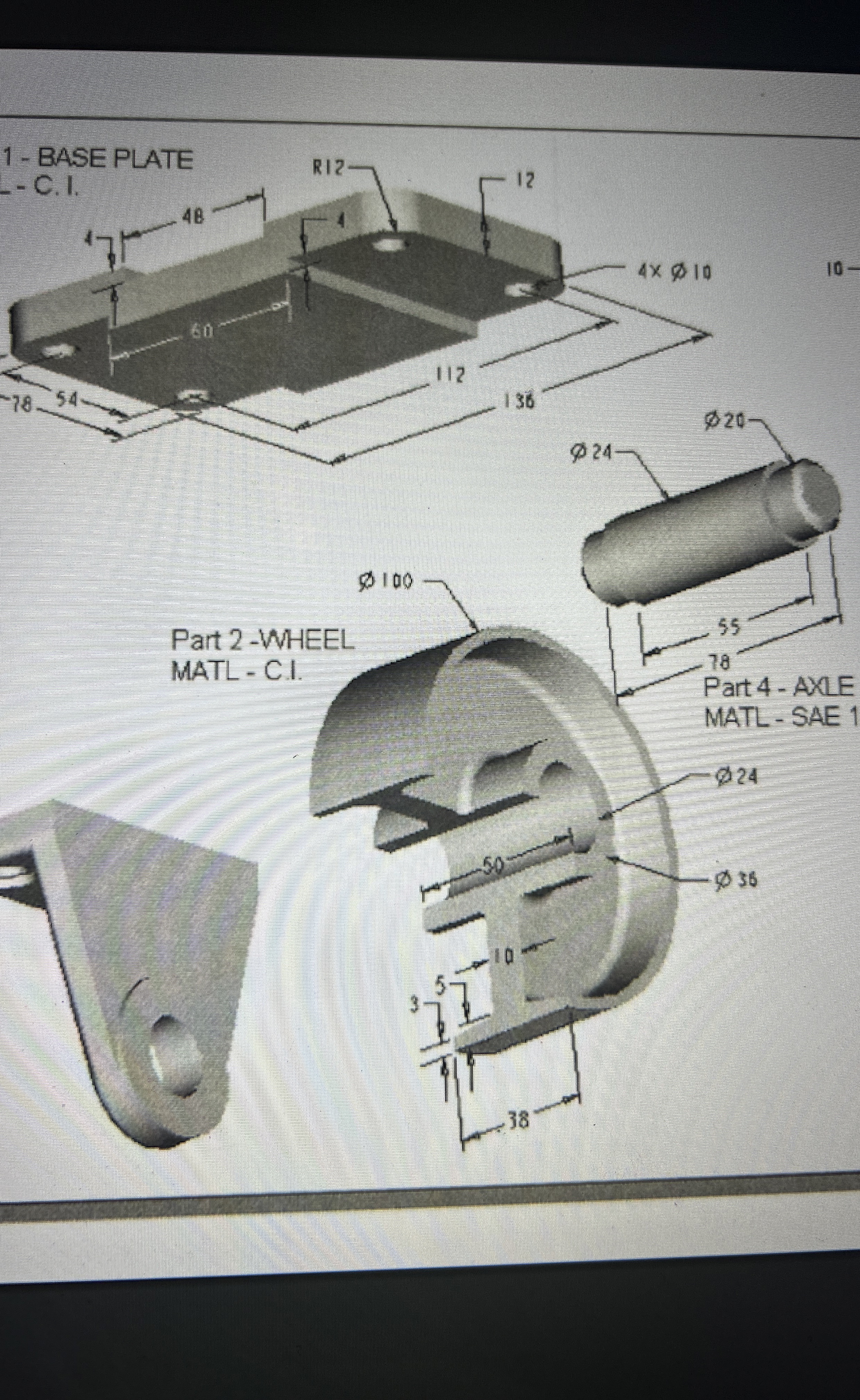 I need help with 3 - d modeling part 2 wheel in