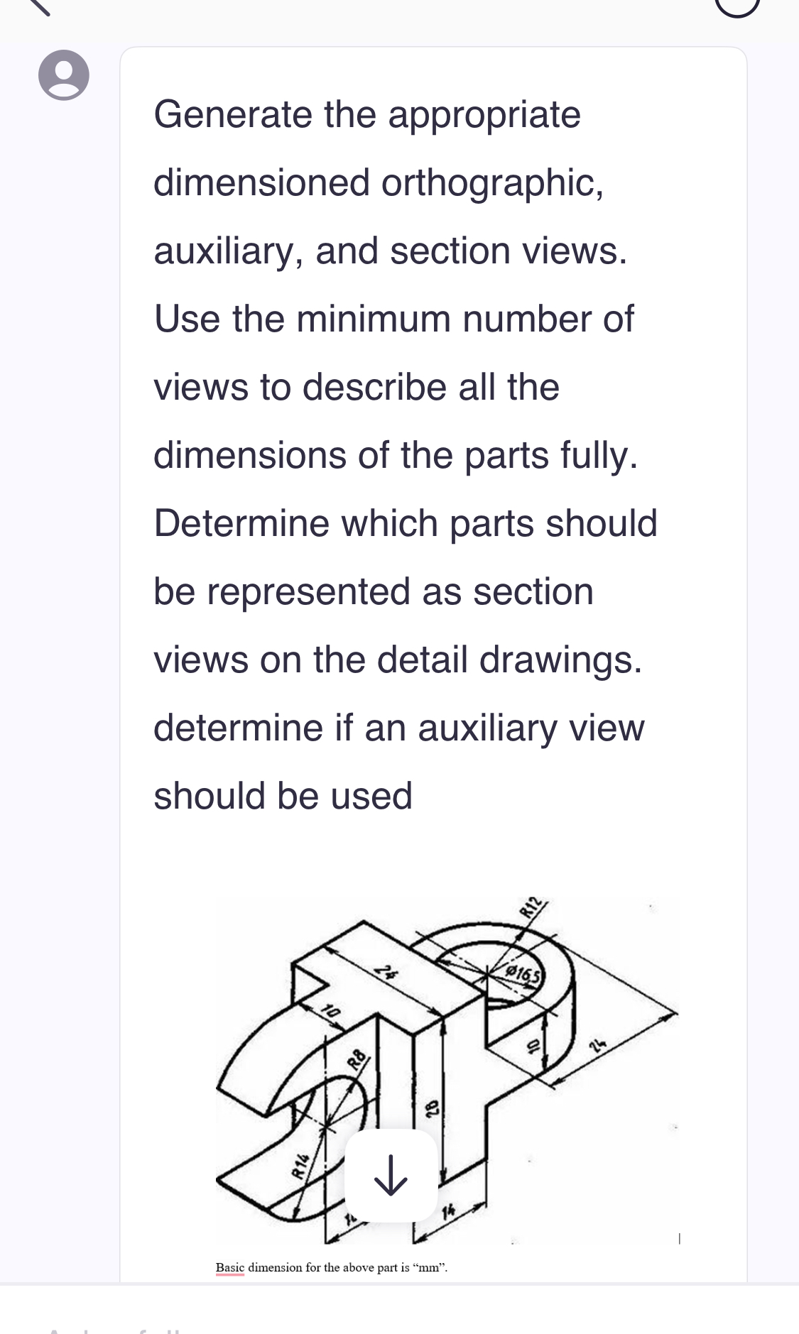 Generate the appropriate dimensioned