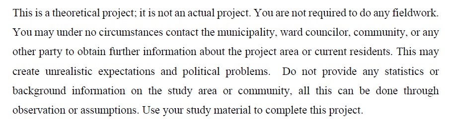 This is a theoretical project; it is not an