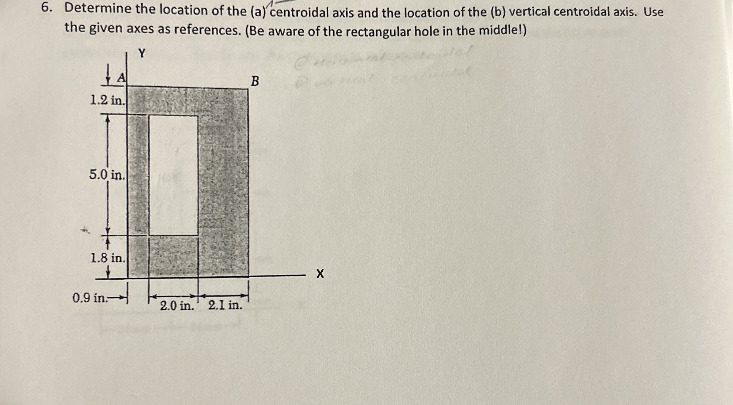 Determine the location of the ( a ) centroidal