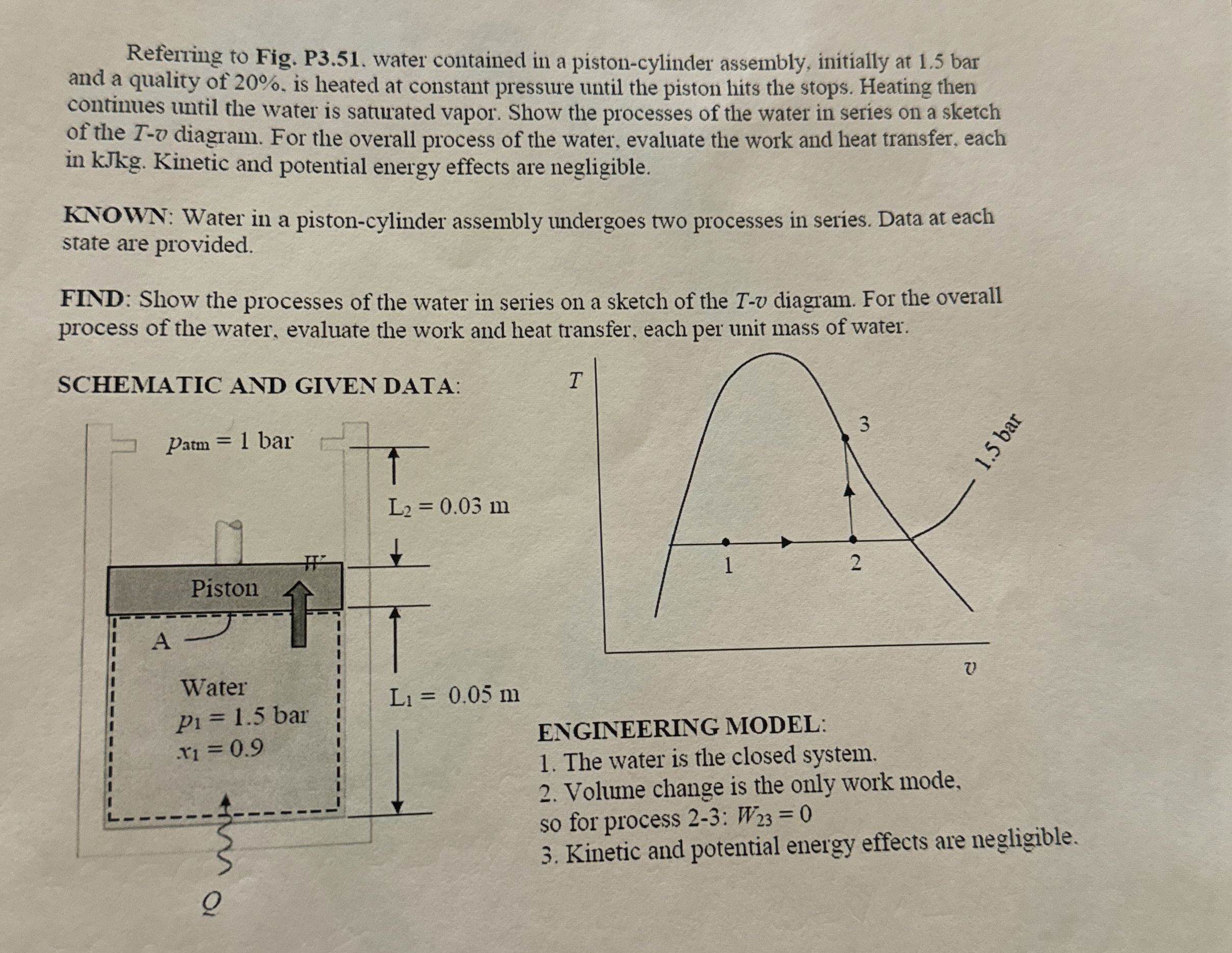 Referring to Fig. P 3 . 5 1 . water contained in