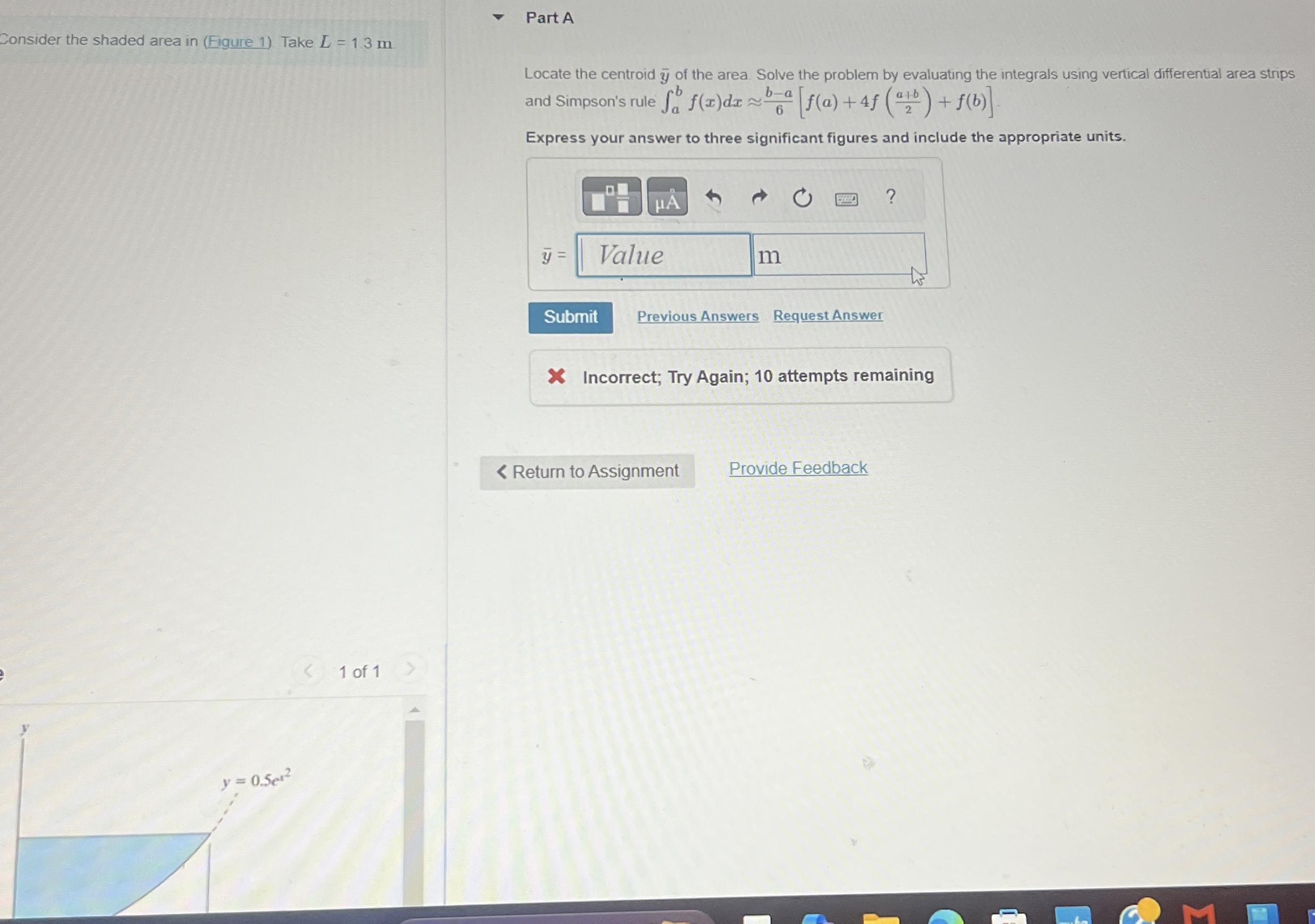 Steps for Consider the shaded area in ( Figure 1