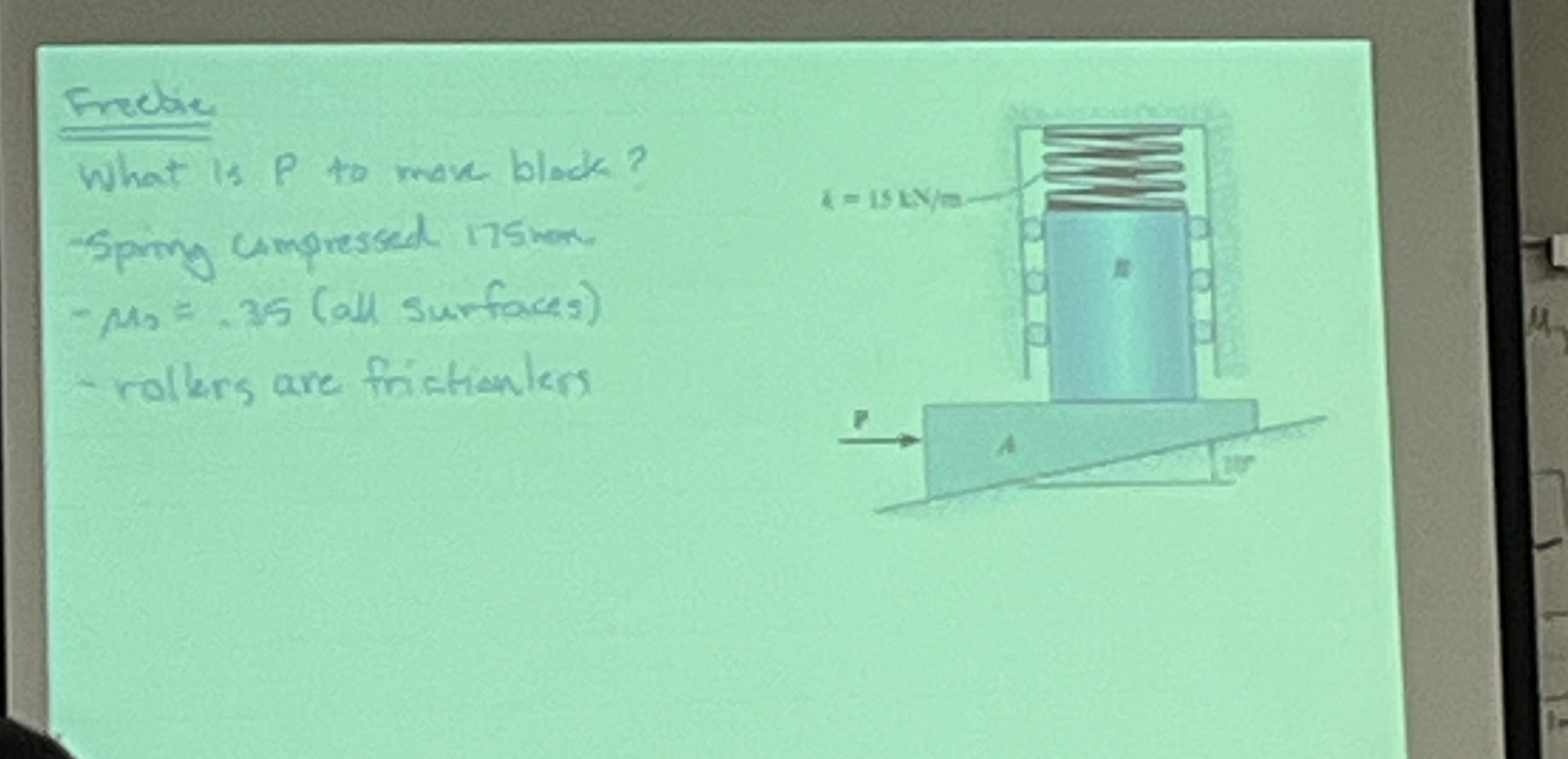 Frectic What is P to mave block? spring