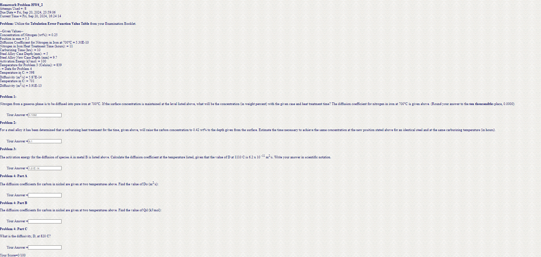 Show me the steps to solve Homework Problem HW 6