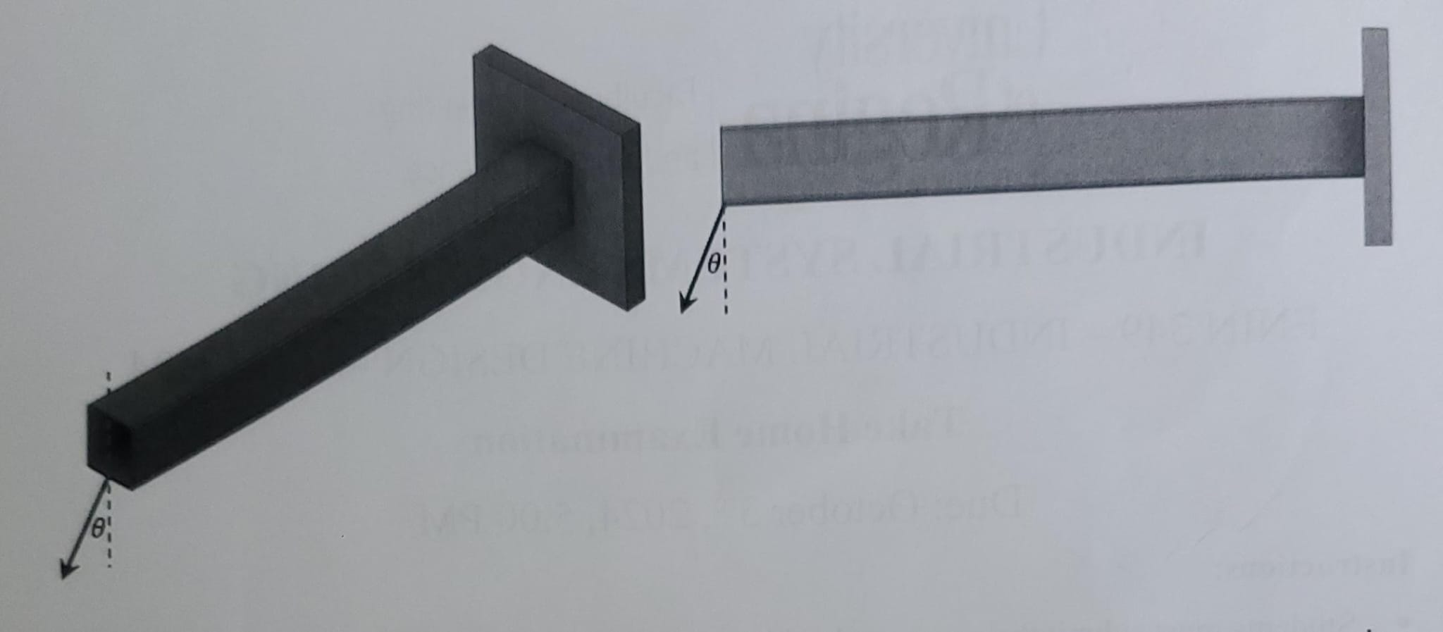 The following 2 5 - inch - long cantilever beam