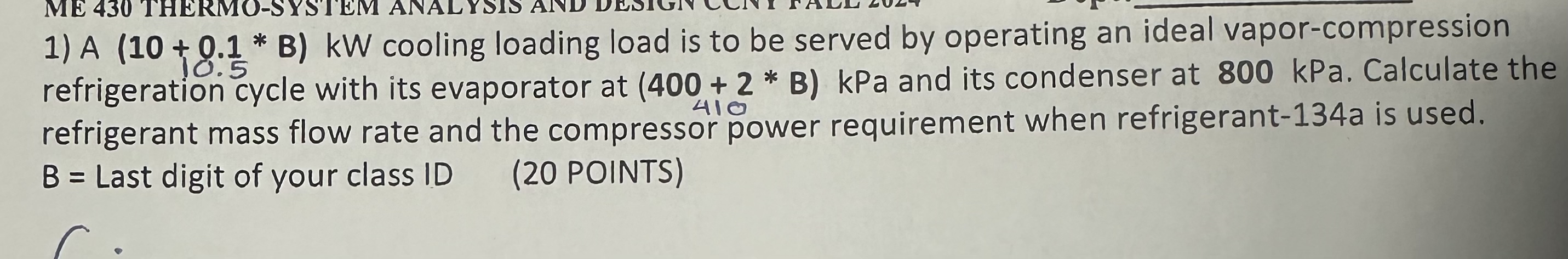 A ( 1 0 + 0 . 1 * * ( B ) ) k W cooling loading