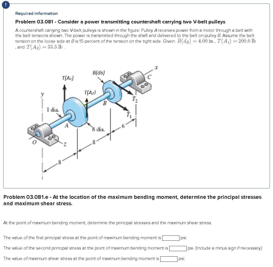 Problem 0 3 . 0 8 1 . e - At the location of the