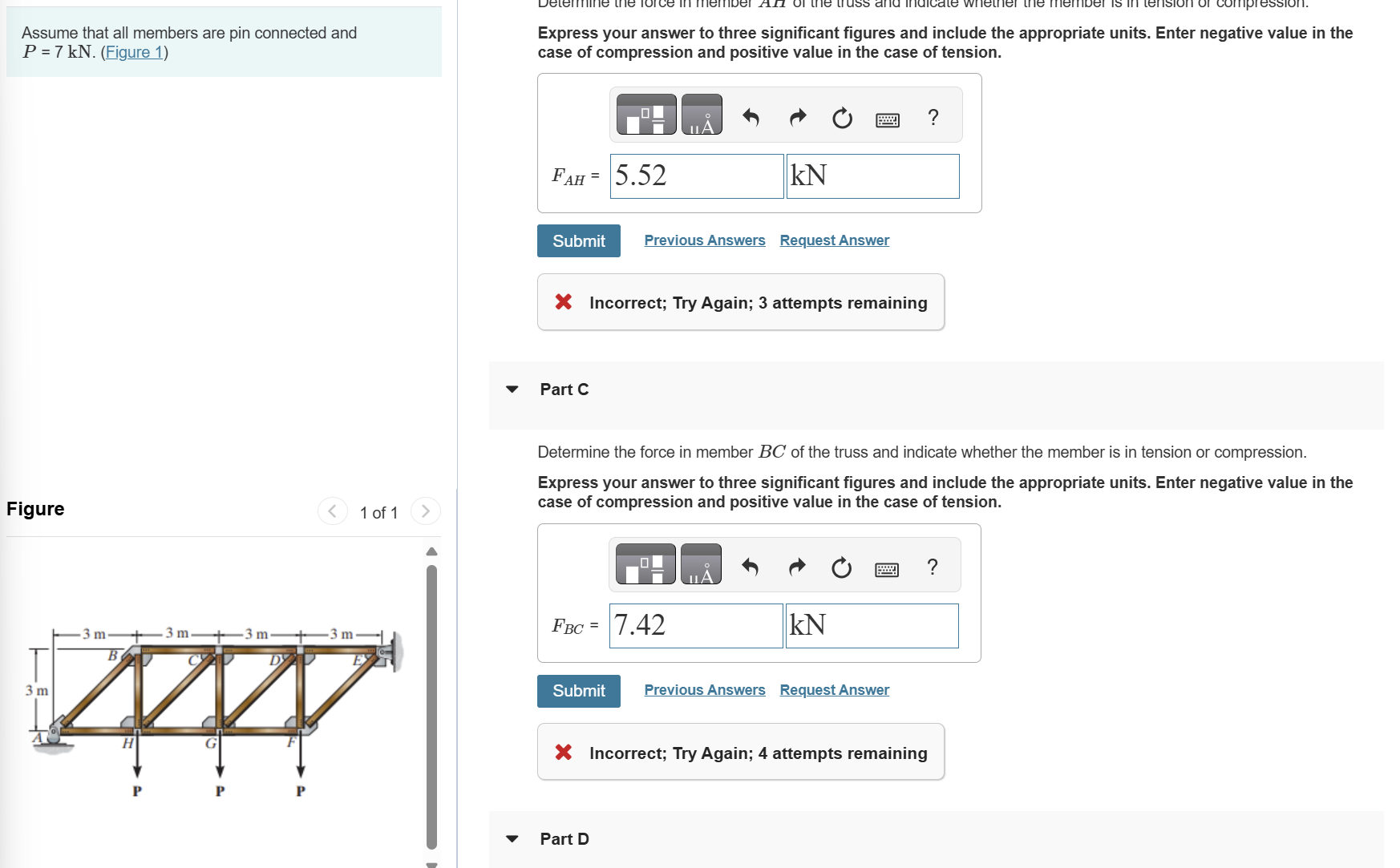 Assume that all members are pin connected and \ (