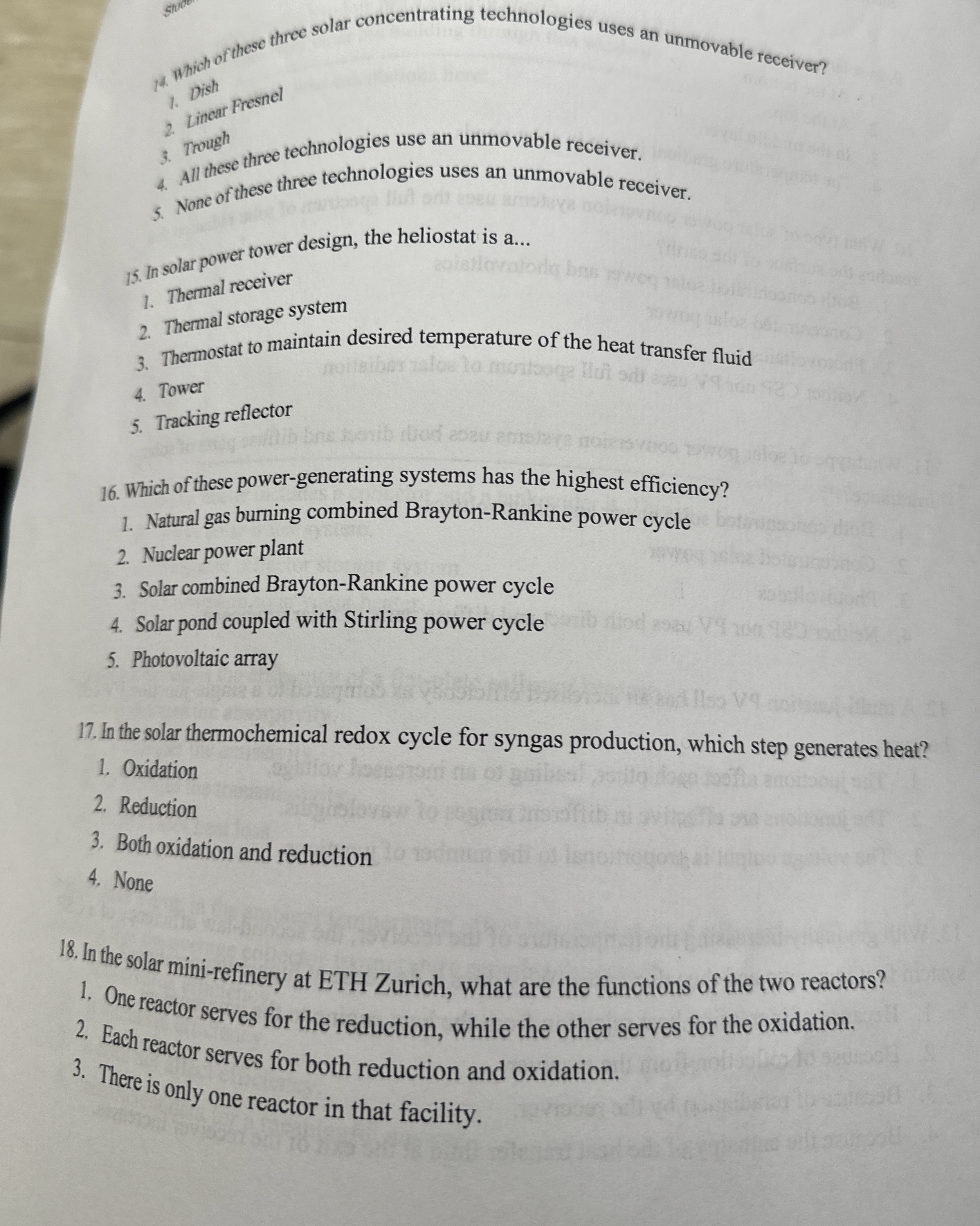 Linear Fresnel Trough All these three