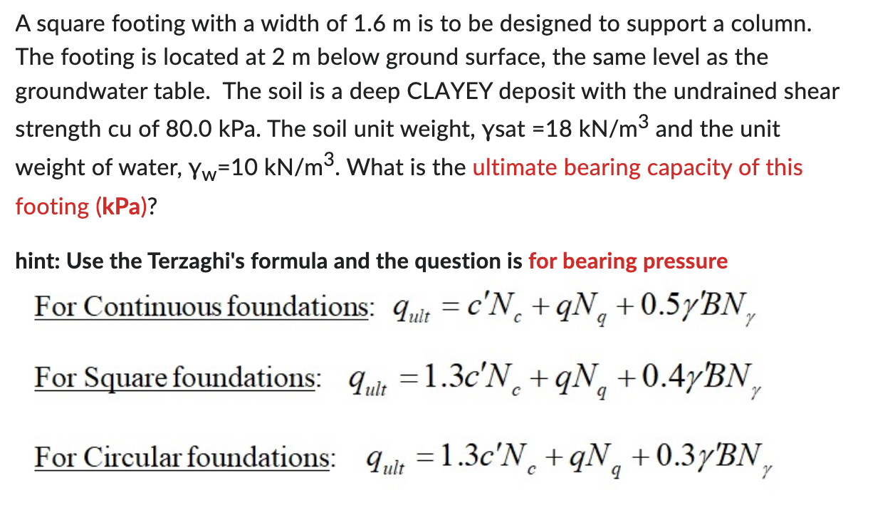 Nc = 5 . 7 and Nq = 1 and Nr = 0