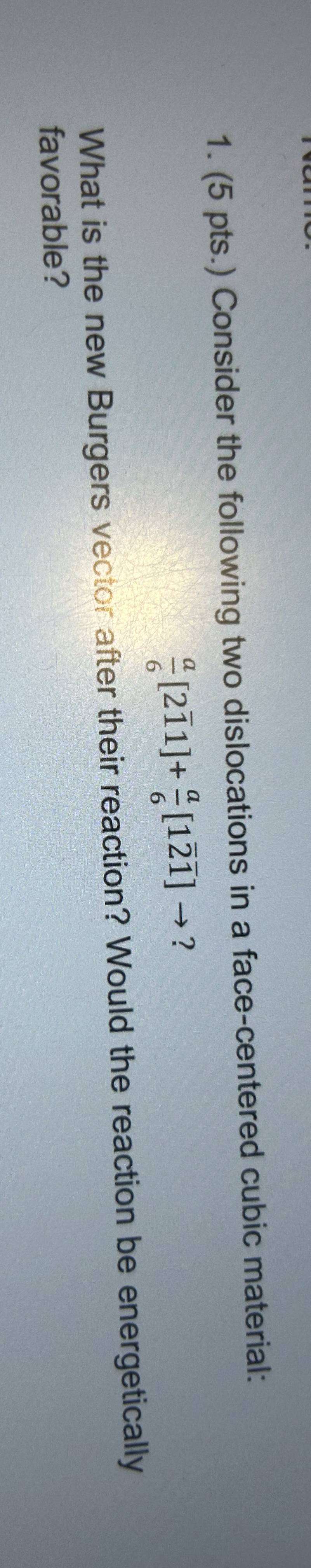 ( 5 pts . ) Consider the following two