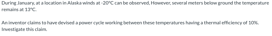 During January, at a location in Alaska winds at