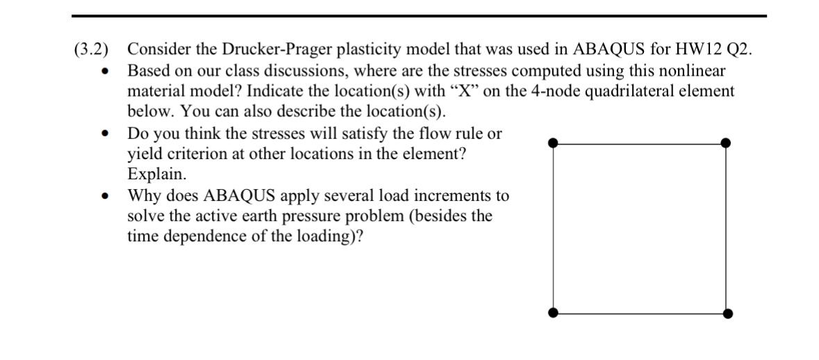 ( 3 . 2 ) Consider the Drucker - Prager