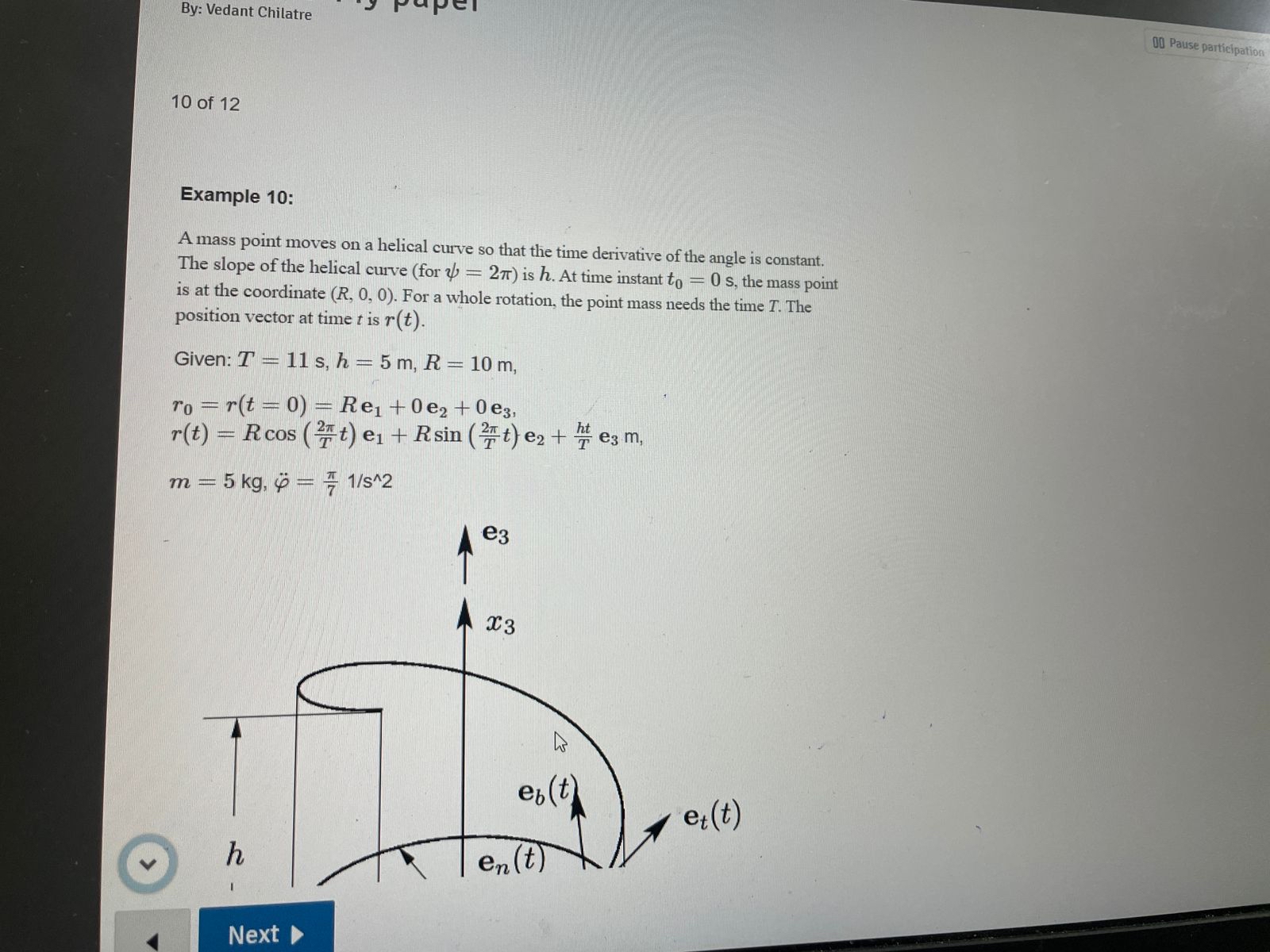 By: Vedant Chilatre 0 Pause particlipation 1 0 of