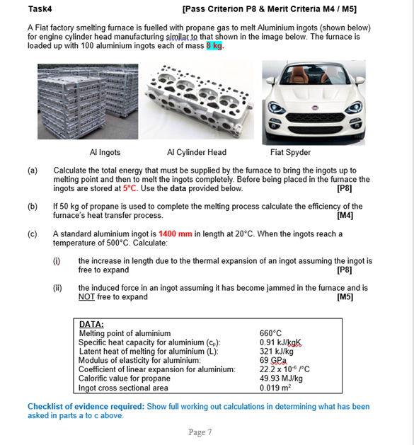 Task 4 please only do 4 a and 4 c ( i ) A Fiat