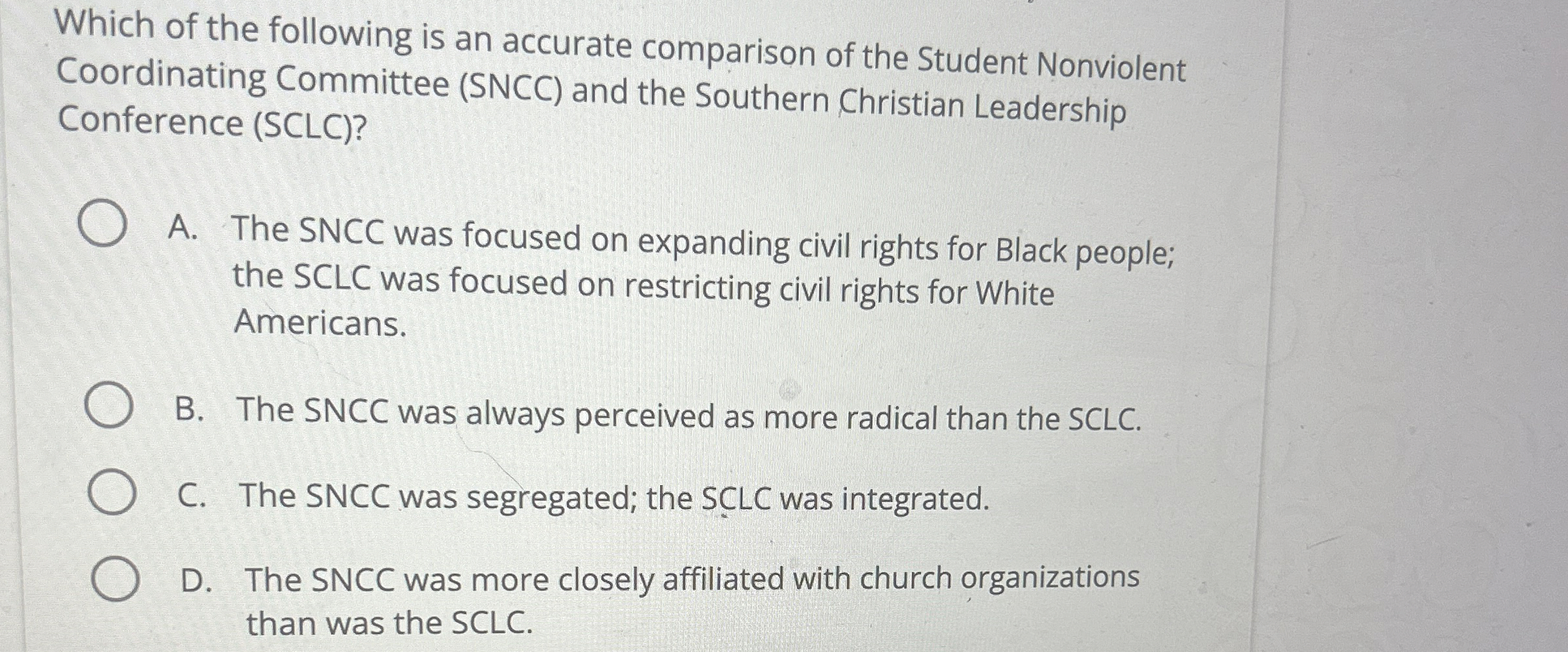 W Which of the following is an accurate