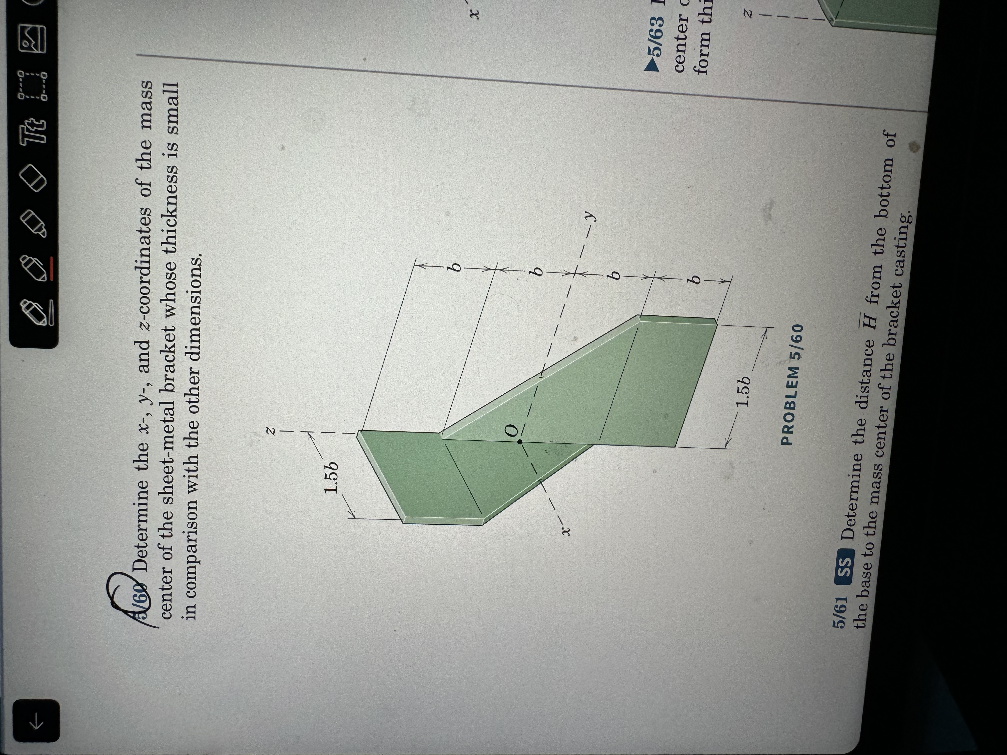 6 6 0 Determine the x - , y - , and z -