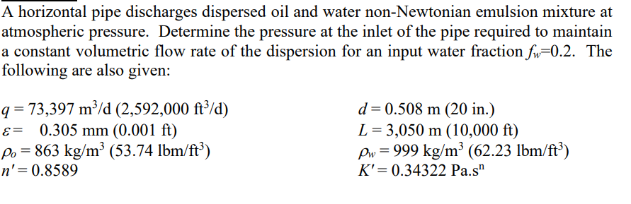 A horizontal pipe discharges dispersed oil and