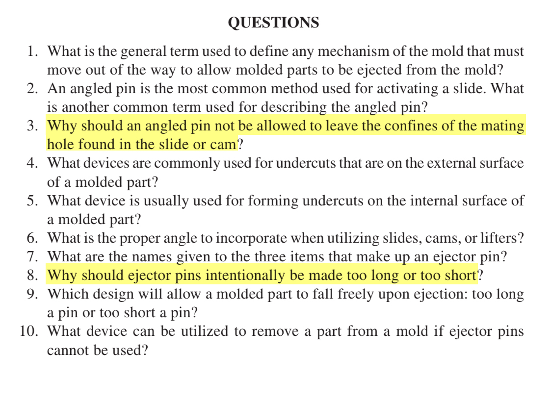 QUESTIONS What is the general term used to define