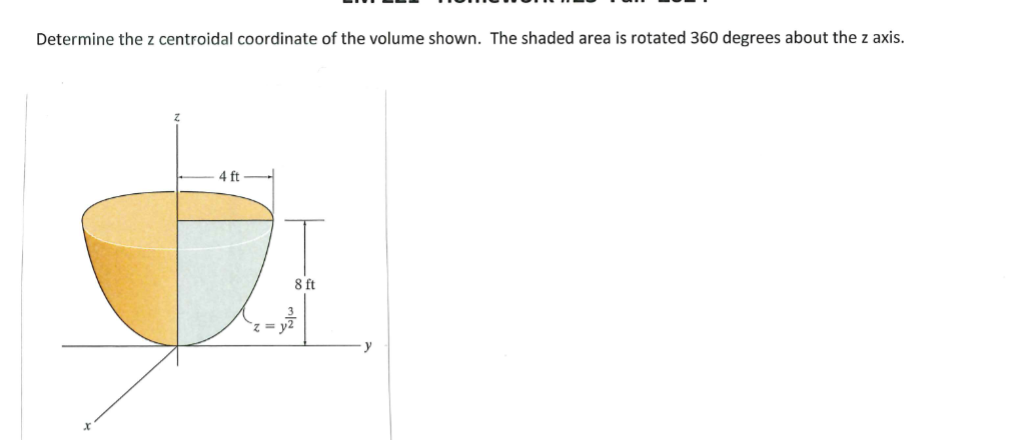 Determine the \ ( z \ ) centroidal coordinate of