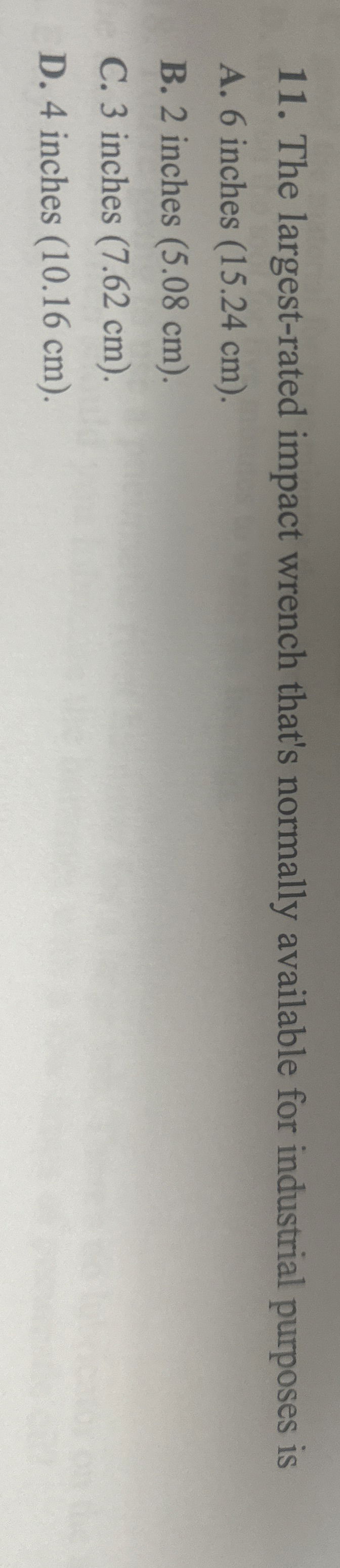 The largest - rated impact wrench that's normally