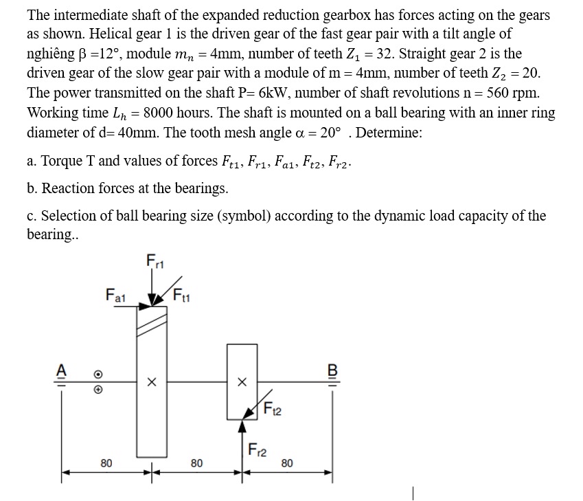 The intermediate shaft of the expanded reduction