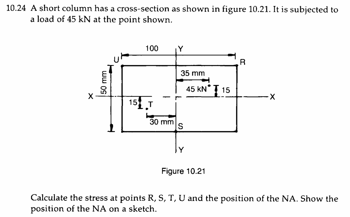 1 0 . 2 4 A short column has a cross - section as