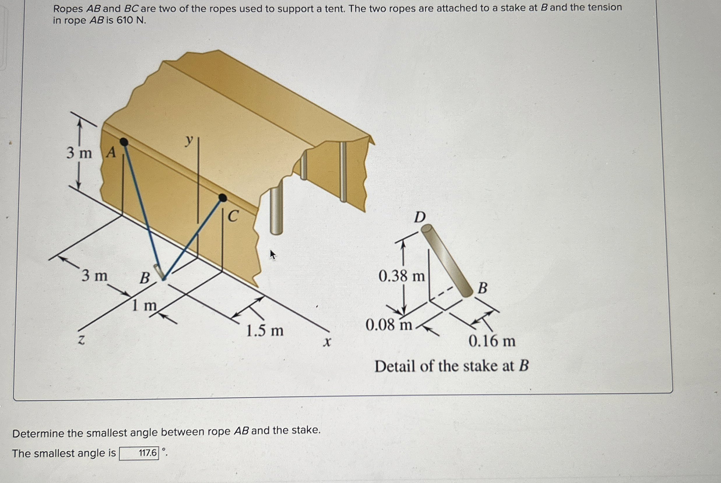 Ropes A B and B C are two of the ropes used to