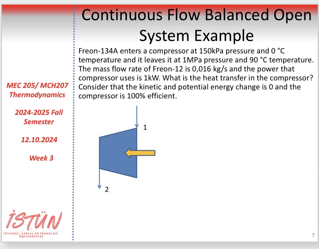 Continuous Flow Balanced Open System Example