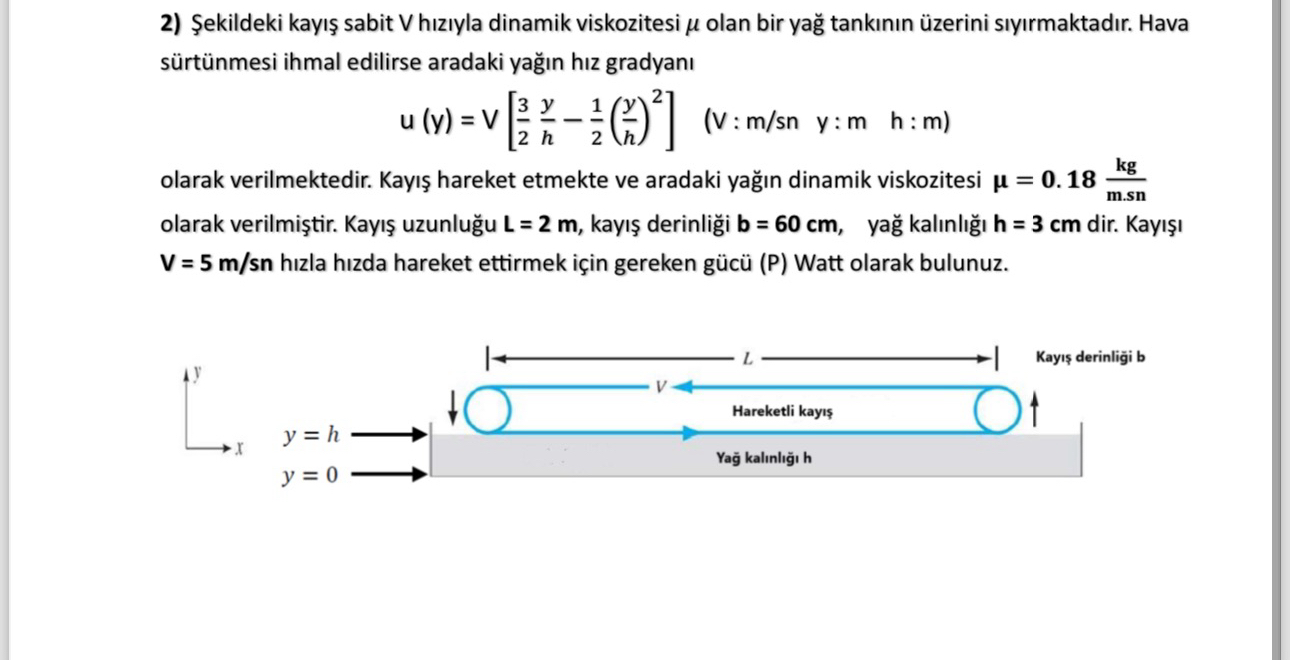 t rk e a kl ekildeki kay sabit V h z yla dinamik