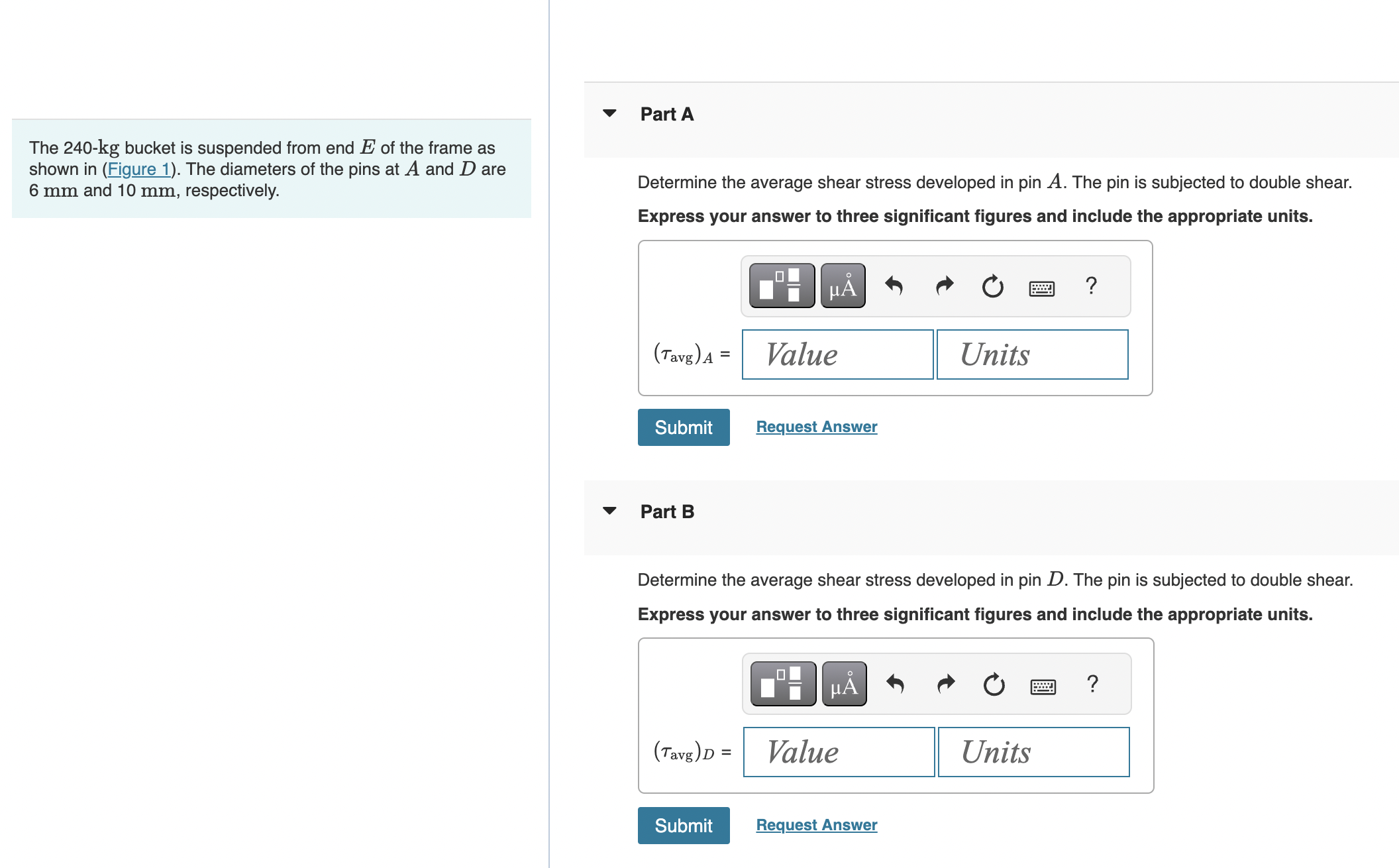 PLEASe HELP ASAP The 2 4 0 - k g bucket is