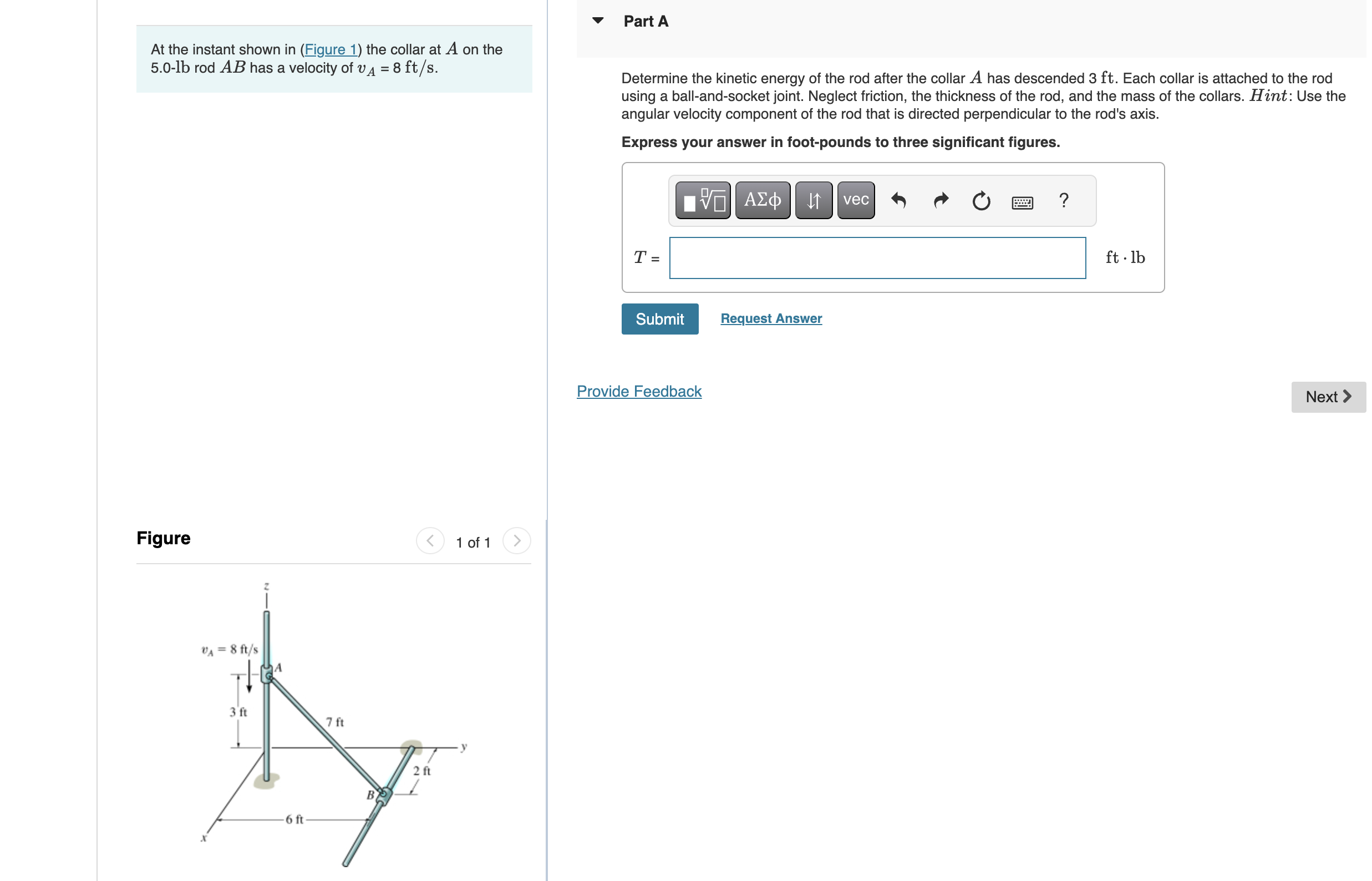 At the instant shown in ( Figure 1 ) the collar