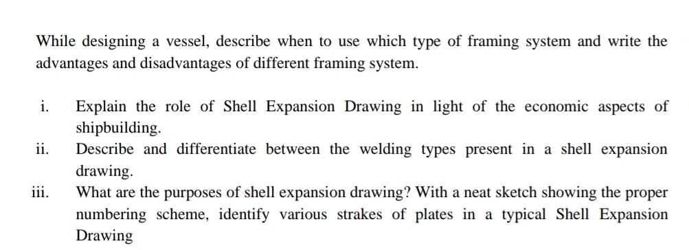 While designing a vessel, describe when to use