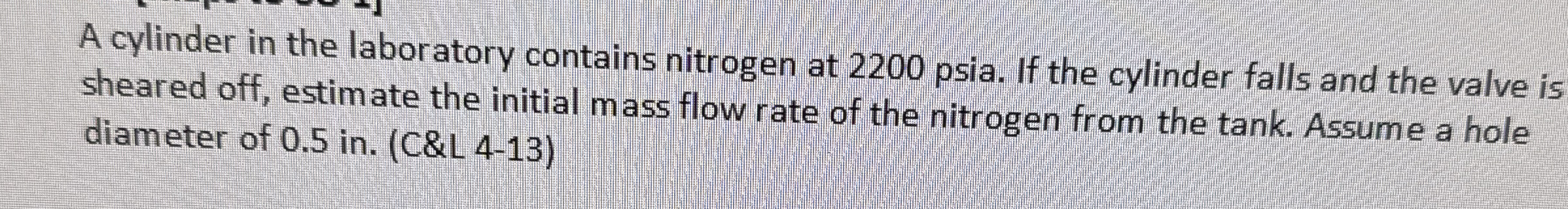 A cylinder in the laboratory contains nitrogen at