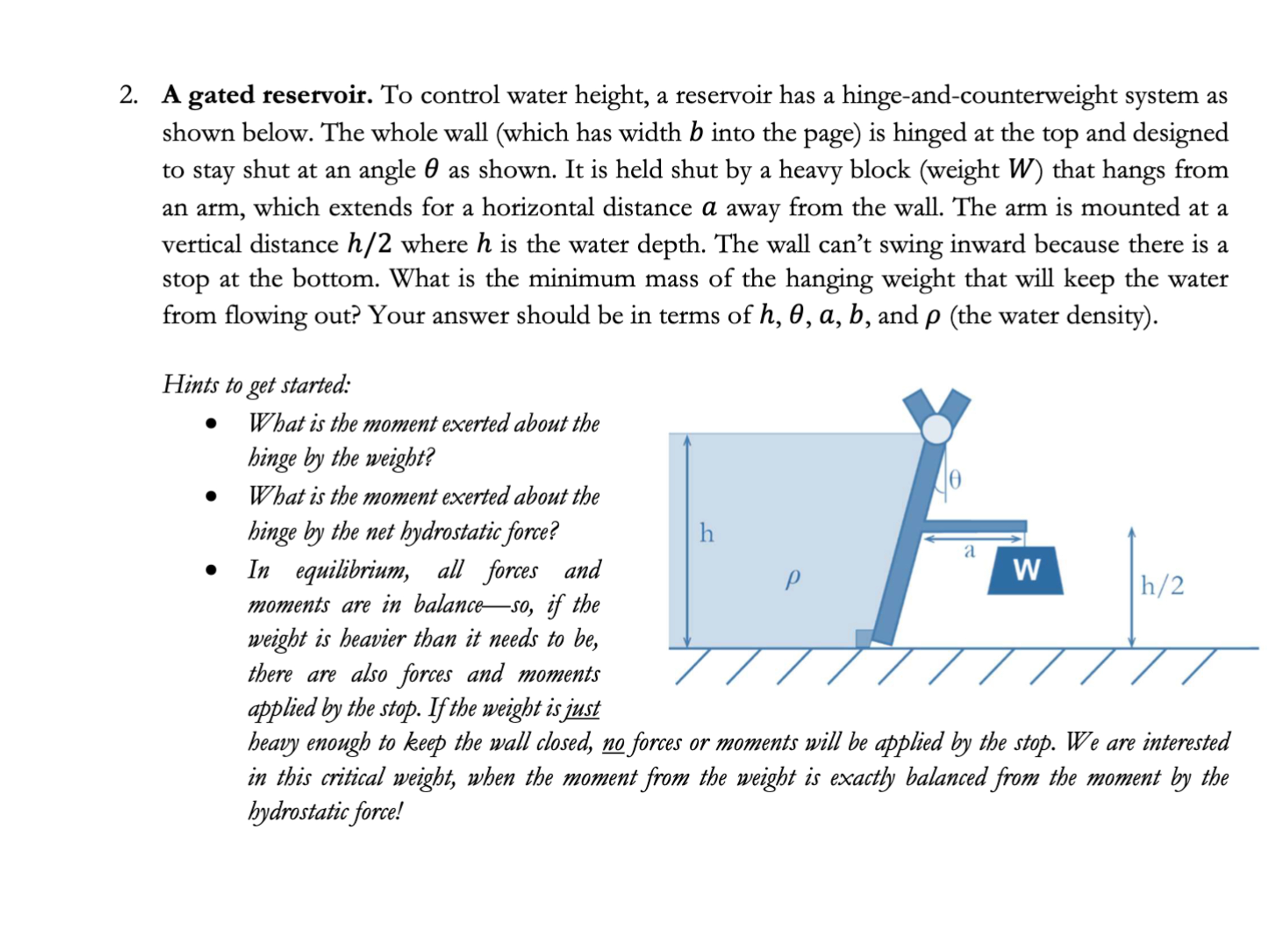 A gated reservoir. To control water height, a
