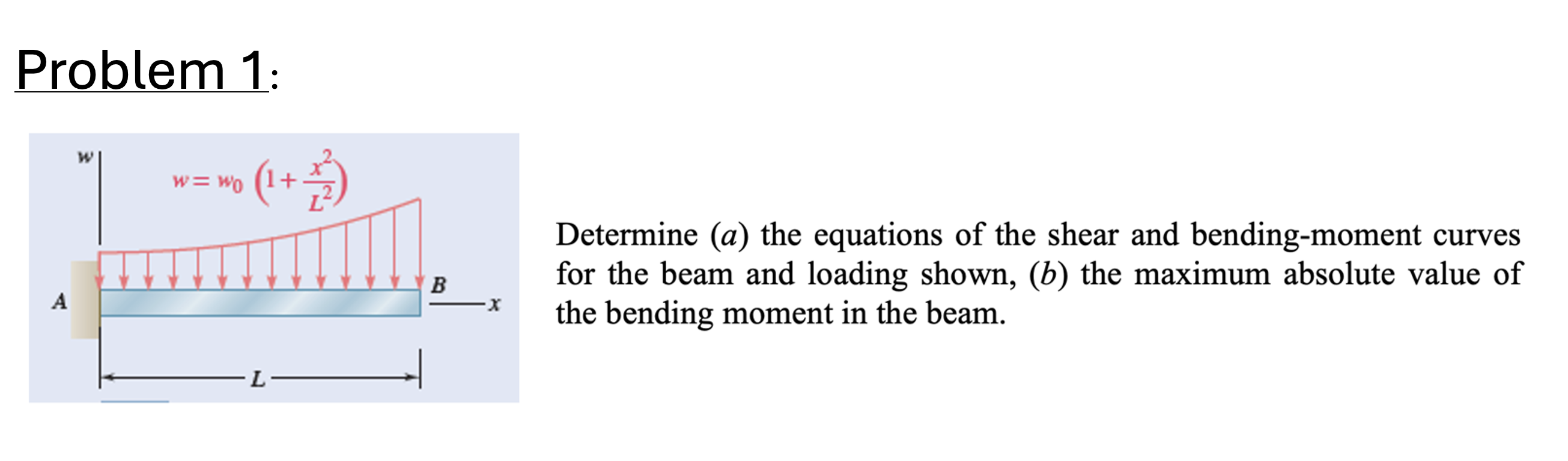 Problem 1 : Determine ( a ) the equations of the