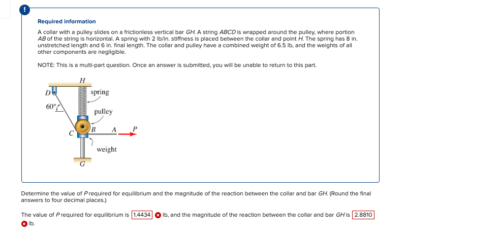 Required information A collar with a pulley