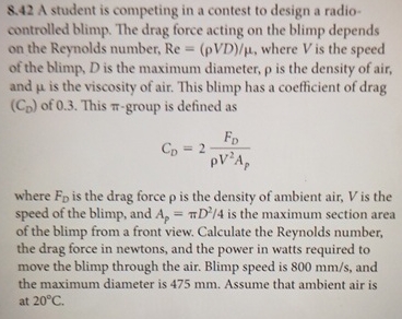 8 . 4 2 A student is competing in a contest to