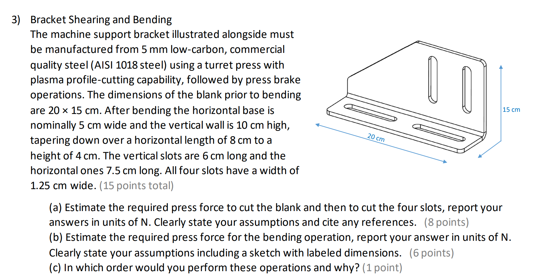 3 ) Bracket Shearing and Bending The machine