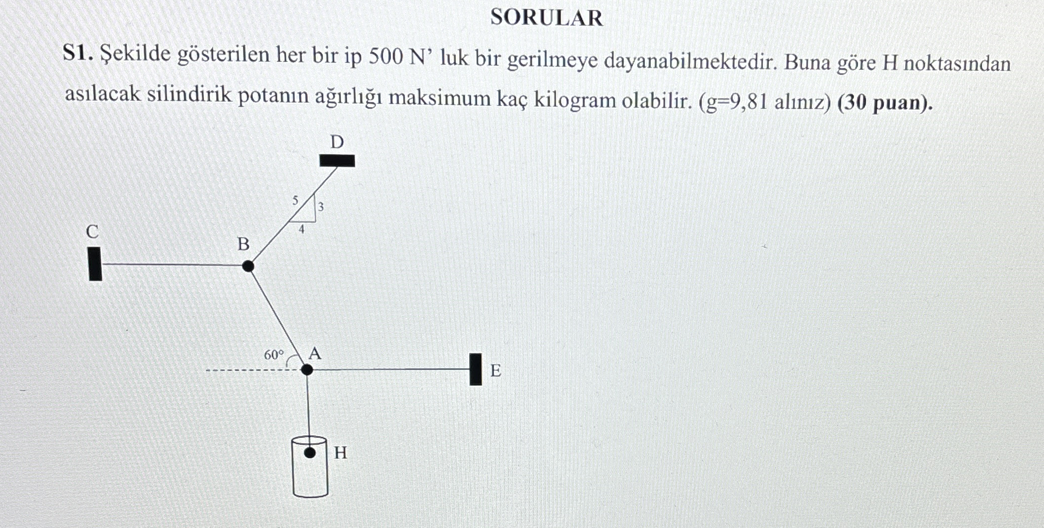SORULAR S 1 . ekilde g sterilen her bir ip 5 0 0