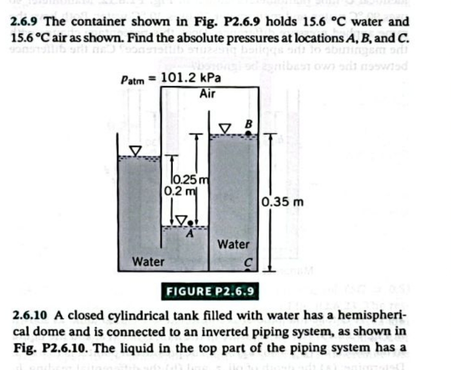 2 . 6 . 9 The container shown in Fig. P 2 . 6 . 9