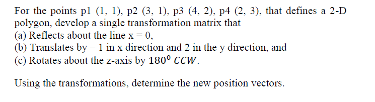 For the points p 1 ( 1 , 1 ) , p 2 ( 3 , 1 ) , p