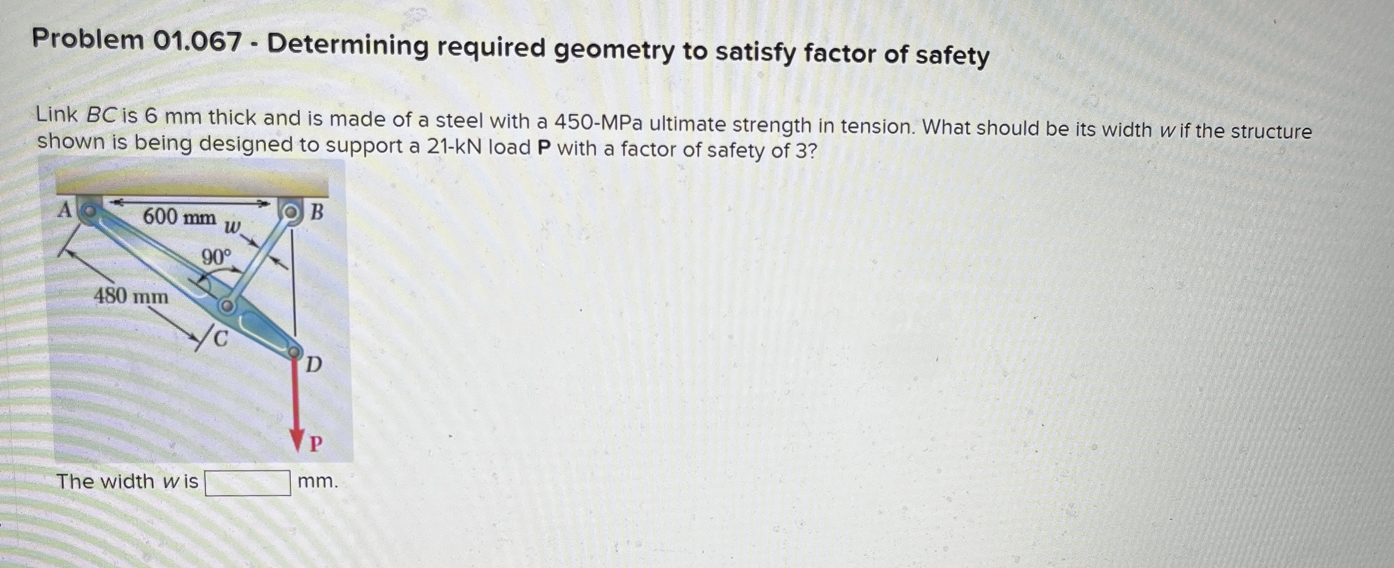 Problem 0 1 . 0 6 7 - Determining required