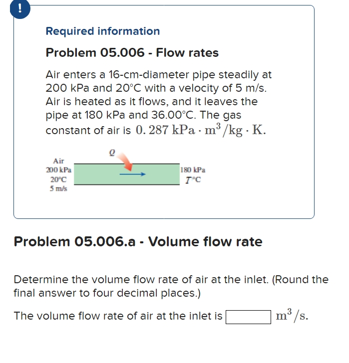 Required information Problem 0 5 . 0 0 6 - Flow