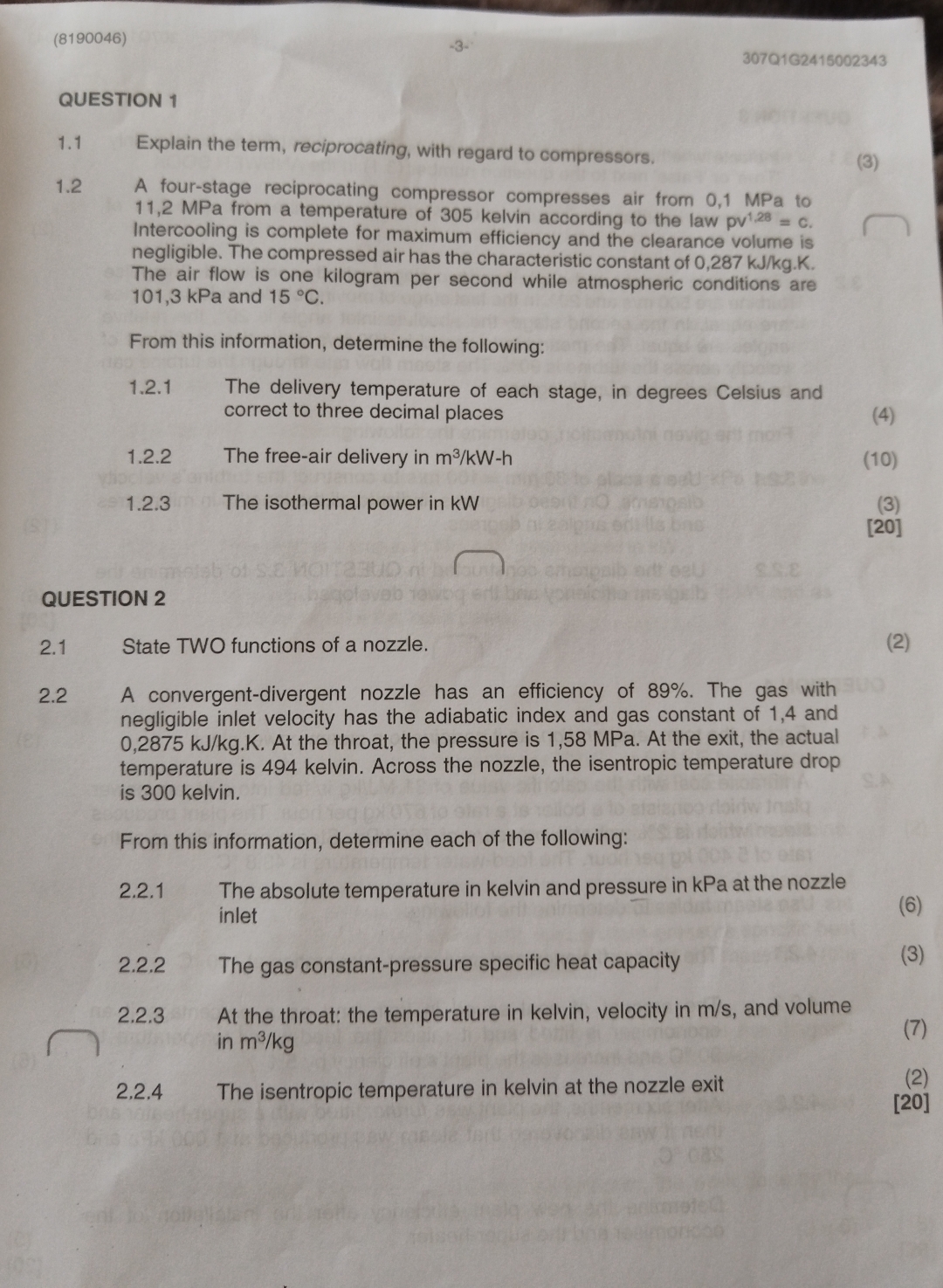 QUESTION 1 1 . 1 Explain the term, reciprocating,