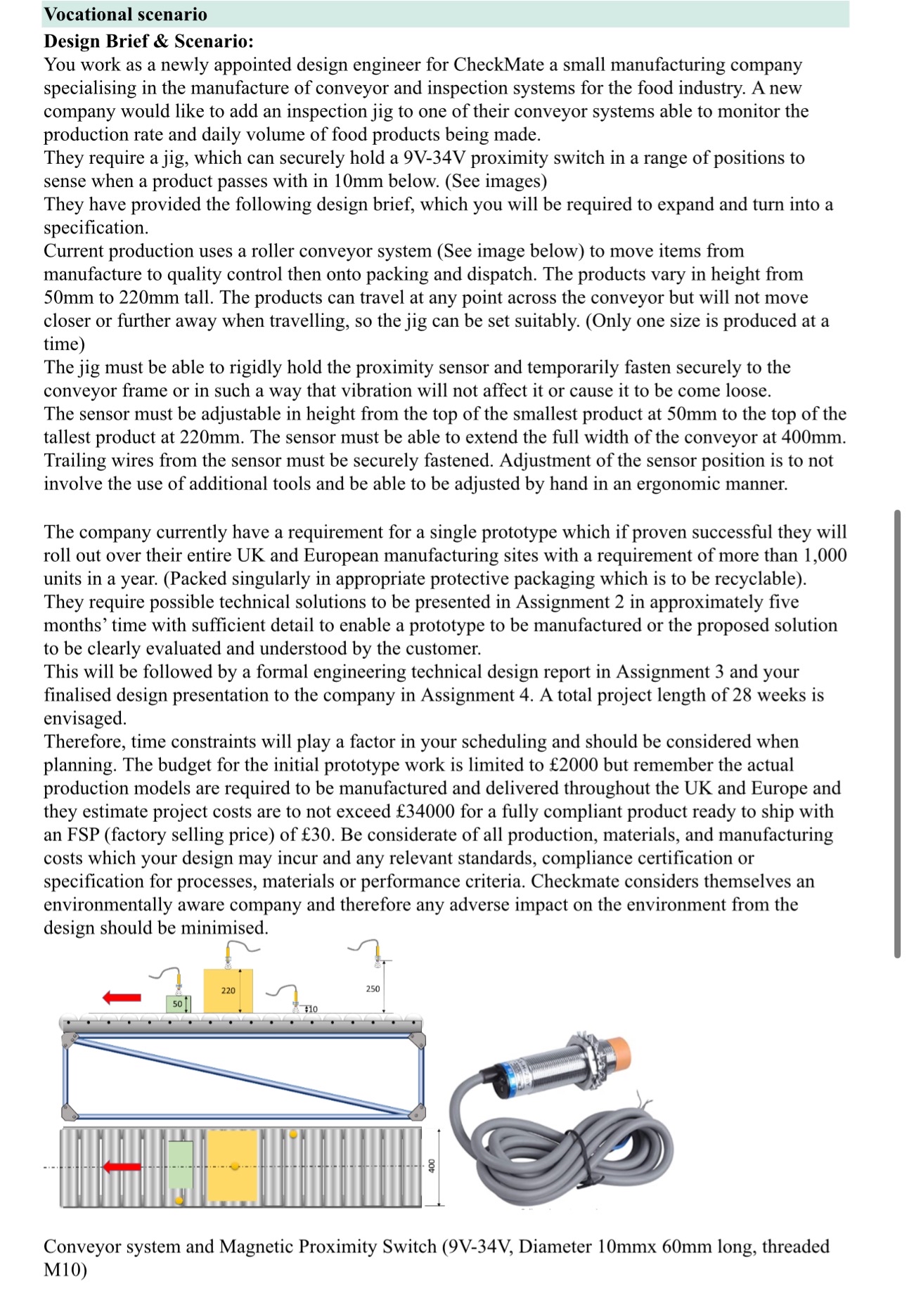 P 1 Create a design specification from a given