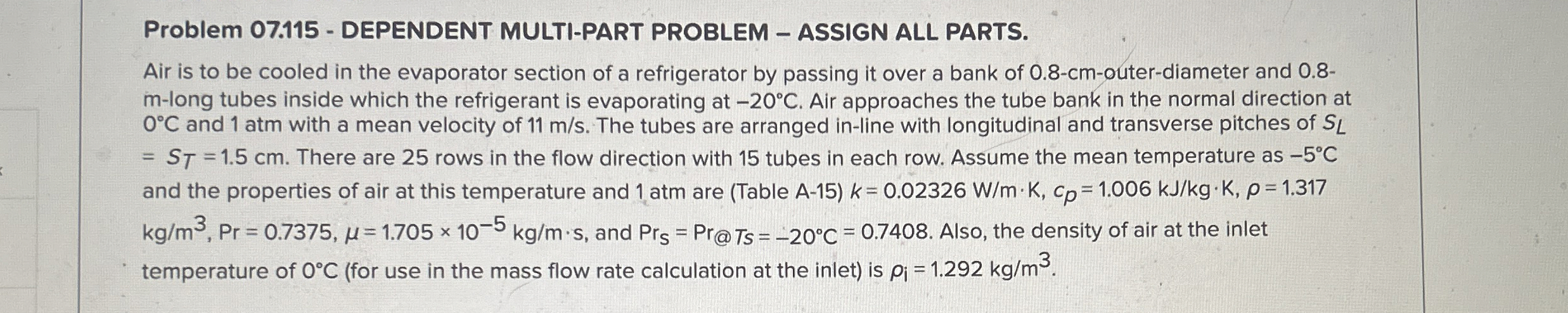 Problem 0 7 . 1 1 5 - DEPENDENT MULTI - PART